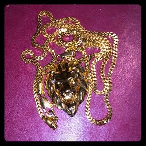 The Gold Gods Micro Lion Pendant Necklace